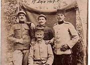 Соколац 15. Мај 1917 Михаило Никићевић (први с'лева) каплар, писар, члан Дринске дивизије 