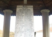 Спомен обележје порта Манастира Каменац са именима војника Дринске дивизије.