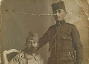 Милен Раденковић из села Почековина са побратимом Зарићем, Солун 1917.